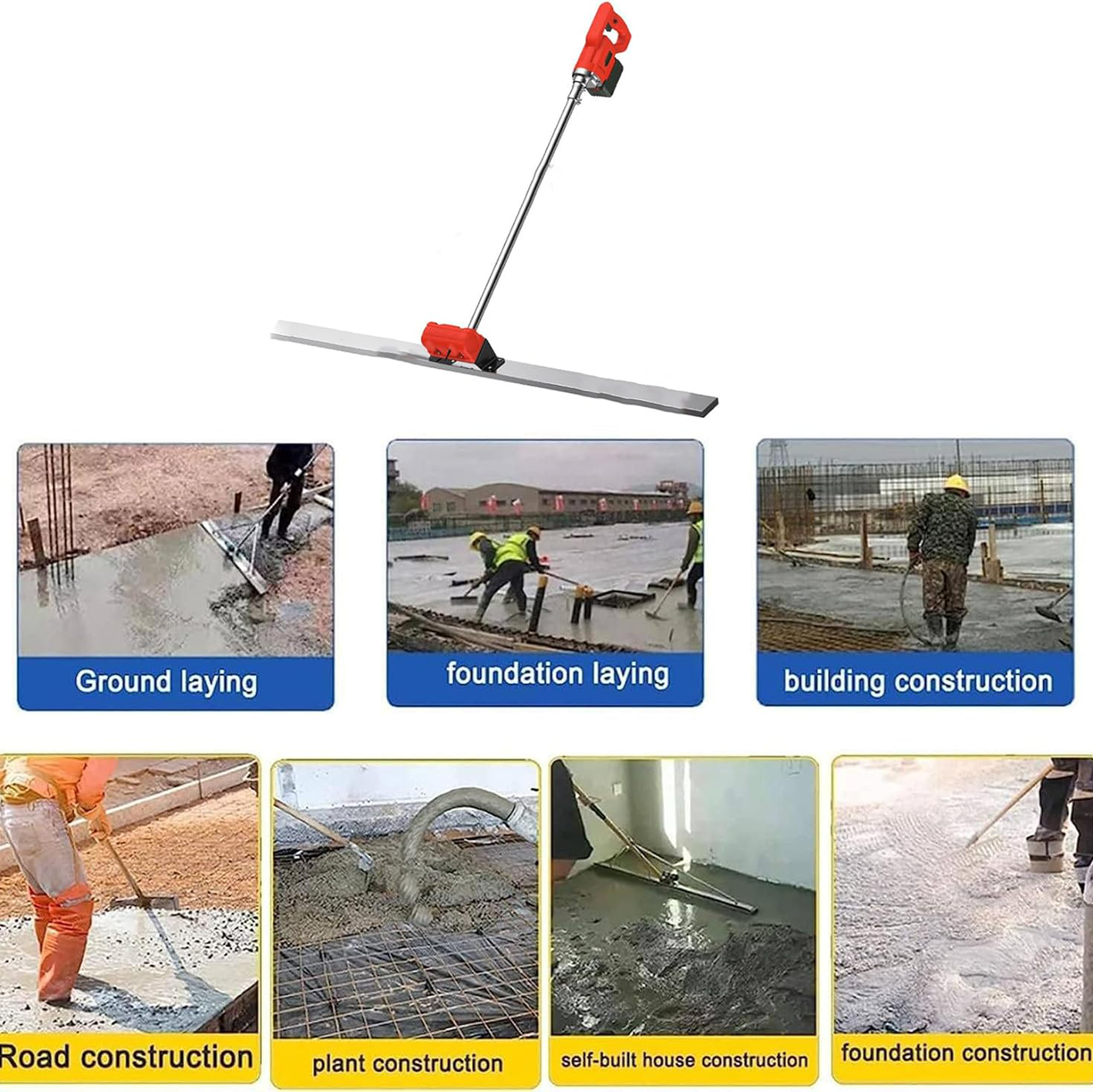 آلة تسوية الإسمنت تعمل بالبطارية 1.5 متر