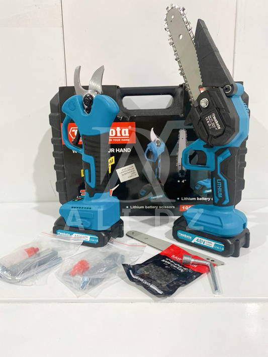 منشار قطع الحطب تيمكوتا + مقص التقليم تيمكوتا