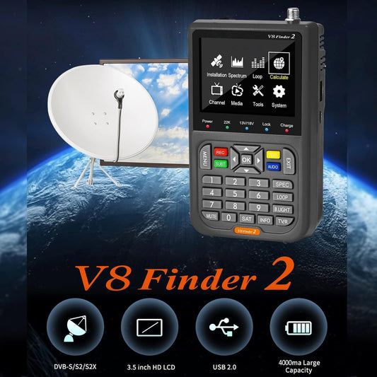 (V8 Finder 2) جهاز ضبط اشارة الأقمار الصناعية