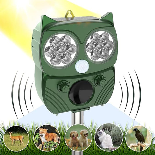 طارد الحيوانات يعمل بالطاقة الشمسية المقاوم للماء