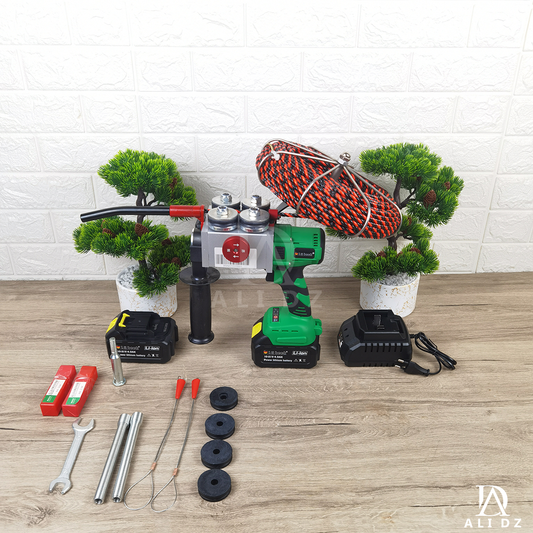 آلة سحب السلك + بطاريتين